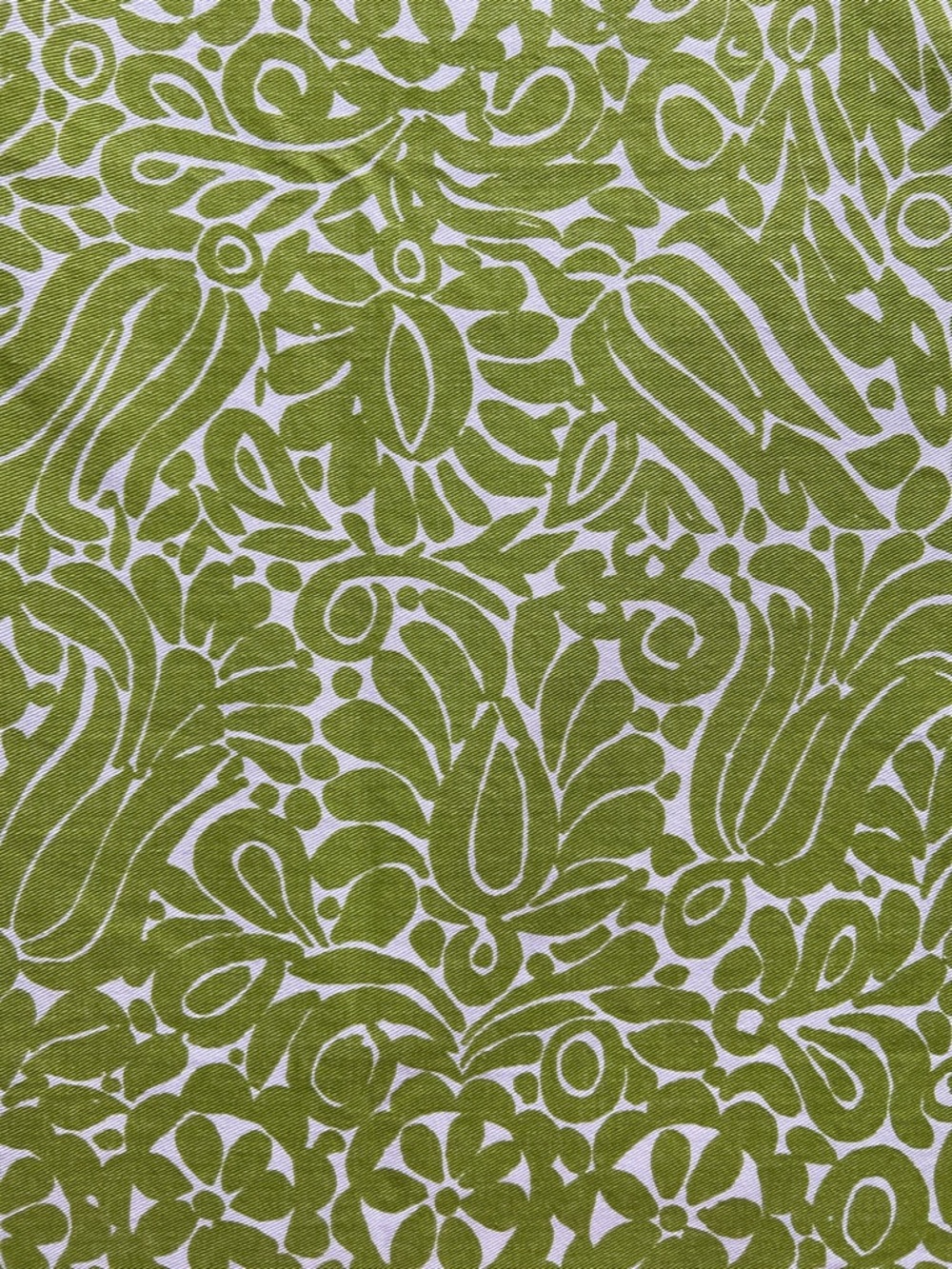 Marimekko Tamara Green and White Floral Shower Curtain - Picture 4 of 10